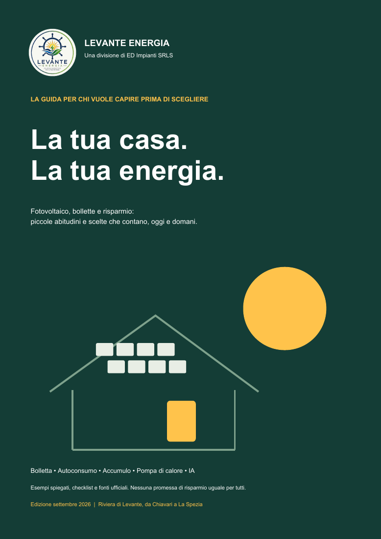La tua casa. La tua energia. Guida pratica Levante Energia